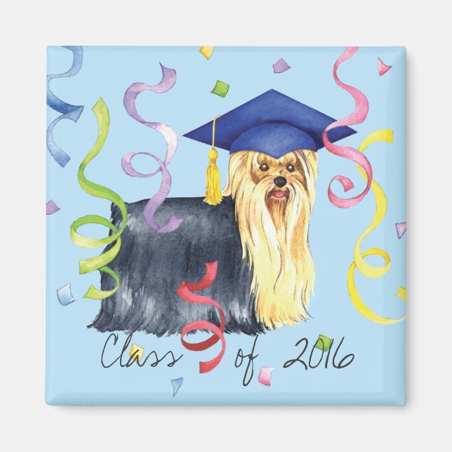 Yorkie Graduate Magnet (Front)