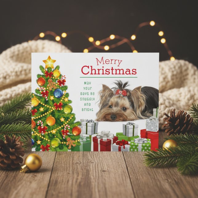 Yorkie Greeting Card (Yorkie Christmas Greeting Holiday Card)