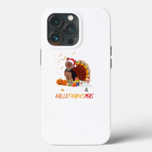 Yorkie Halloween And Merry Christmas Happy Halloth iPhone 13 Pro Case