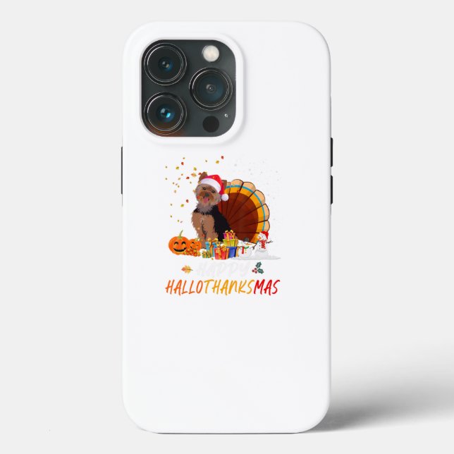 Yorkie Halloween And Merry Christmas Happy Halloth Case-Mate iPhone Case (Back)
