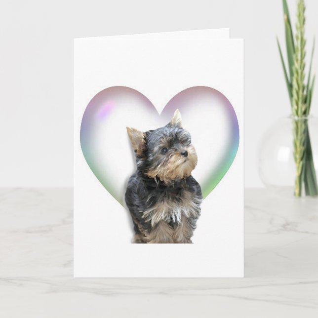 Yorkie Heart Card (Front)