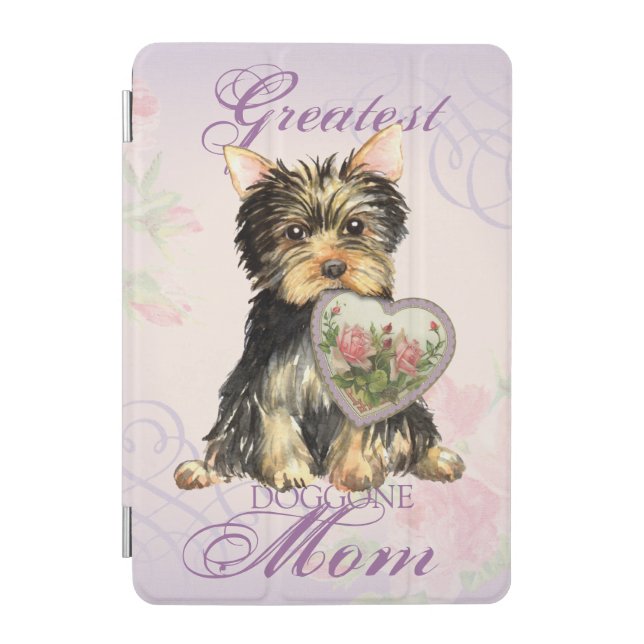 Yorkie Heart Mom iPad Mini Cover (Front)