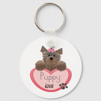 Yorkie-heart Puppylove Keychain