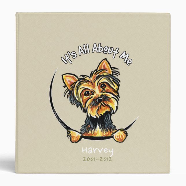 Yorkie IAAM Personalized Memory Photo Album Binder (Front)