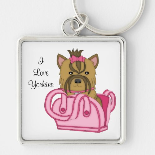 Yorkie in Purse Keychain