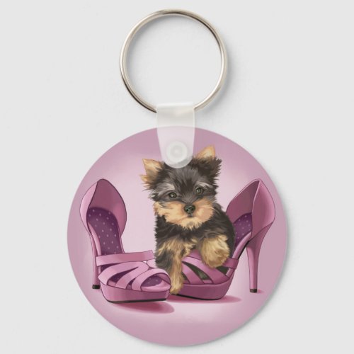 Yorkie in Shoe Keychain