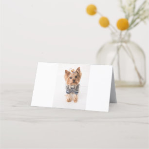 yorkie-in sweater place card