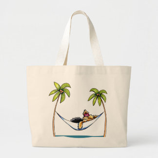 Yorkie Island Princess Off-Leash Art™ Large Tote Bag