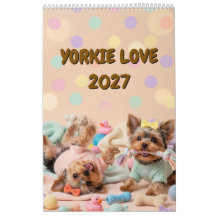 Yorkie Love 2027 Calendar