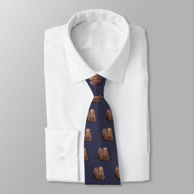 Yorkie Love Collection Neck Tie (Tied)
