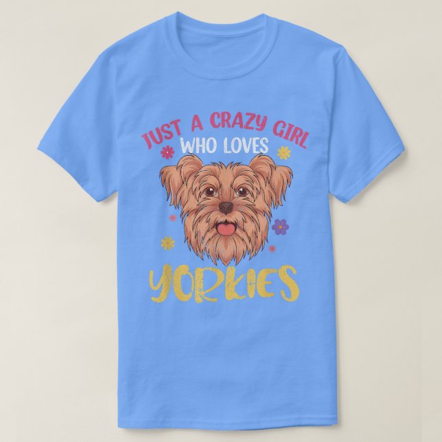 Yorkie Lover Girls Women Dog Owner Pet Yorkshire T T-Shirt (Design Front)