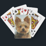 Yorkie luck playing cards<br><div class="desc">My favorite yorkie.</div>