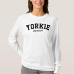 Yorkie Mama Cute Yorkshire Terrier Dog College T-shirt at Zazzle