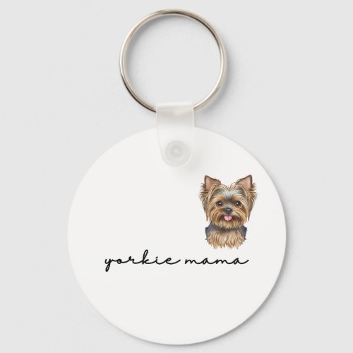 Yorkie Mama Keychain