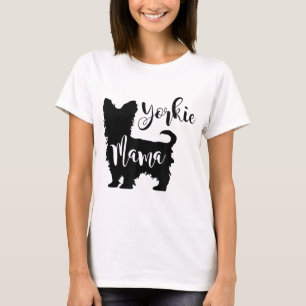 Yorkie Mama Profile Yorkshire Terrier Fun Dog Mom  T-Shirt