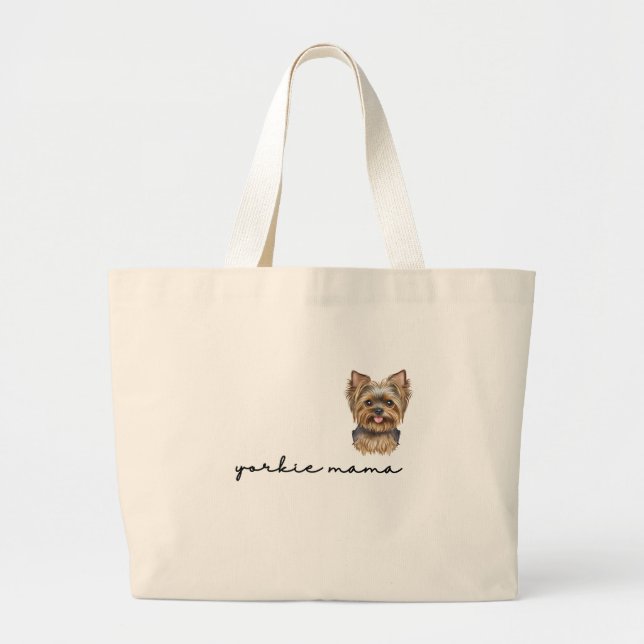 Yorkie Mama Tote Bag (Front)