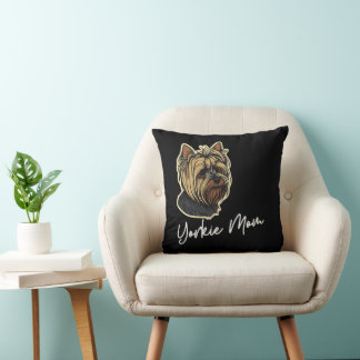 Yorkie Mom 16x16 Throw Pillow