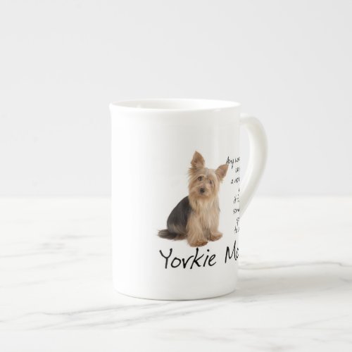 Yorkie Mom Bone China Mug