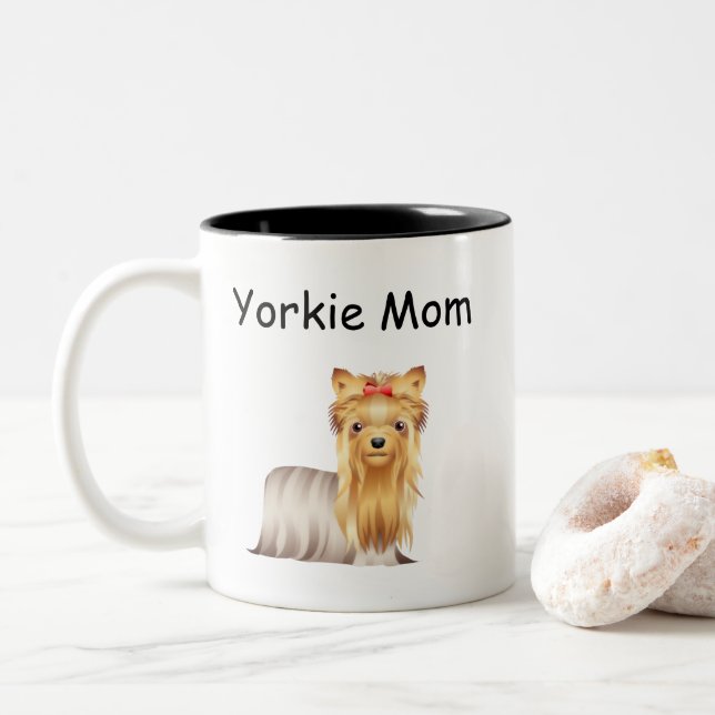 Yorkie Mom Coffee Mug (With Donut)