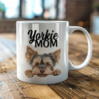 Yorkie Mom Cute Peeking Yorkie