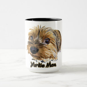 Yorkie Mom Cute Yorkshire Terrier Yorkie face Mug