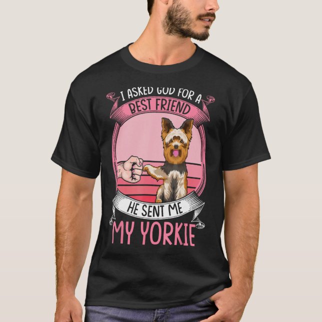 Yorkie Mom Dog Apparel Yorkshire Terrier Owner for T-Shirt (Front)