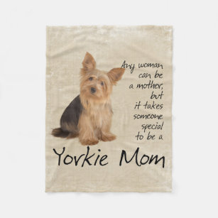 Yorkie Mom Fleece Blanket