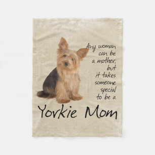 Yorkie Mom Fleece Blanket Dog Mom Gift