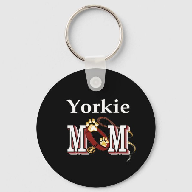 Yorkie Mom Gifts Keychain (Front)