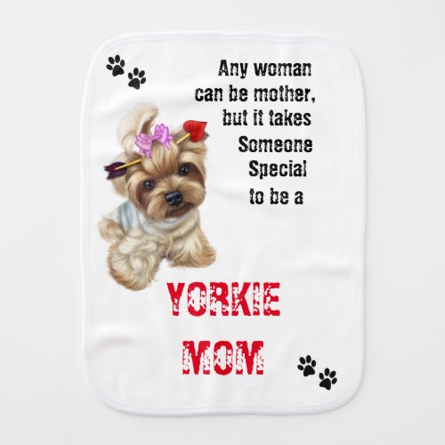 Yorkie Mom Spacial Quotes Baby Blanket