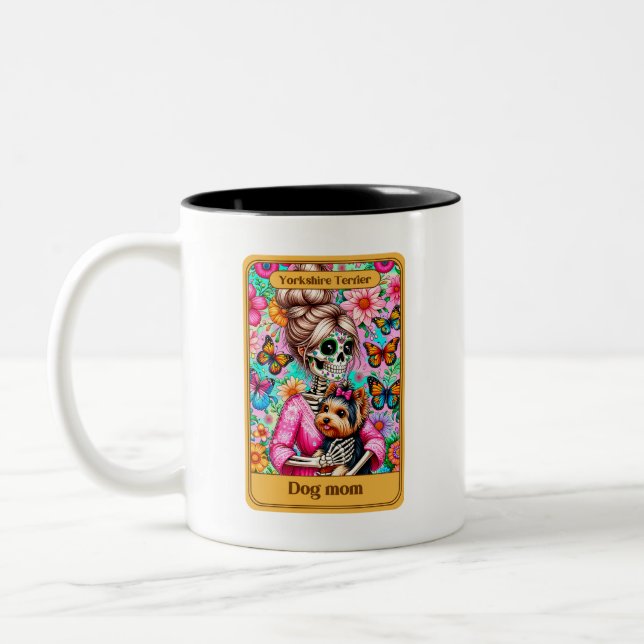 Yorkie Mom Tarot Card Mug (Left)