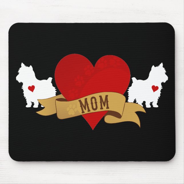 Yorkie Mom [Tattoo style] Mouse Pad (Front)