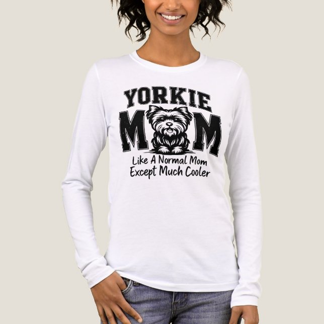 Yorkie mom Tri-Blend shirt (Front)