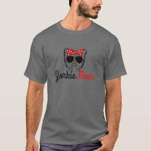 Yorkie Mom Vintage Funny Cute Dog Yorkshire Terrie T-Shirt