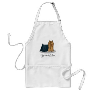 Yorkie Mom (Yorkshire Terrier Mom) Cute Dog Mom Adult Apron