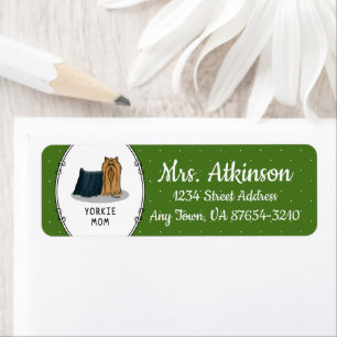 Yorkie Mom (Yorkshire Terrier Mom) Cute Dog Mom Label