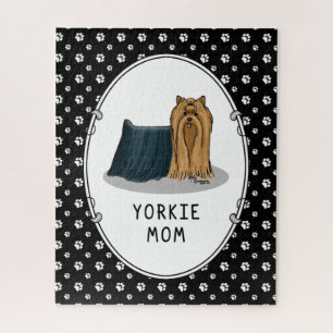 Yorkie Mom (Yorkshire Terrier Mom) Cute Jigsaw Puzzle