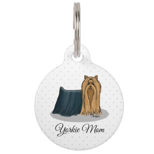 Yorkie Mom (Yorkshire Terrier Mom) Cute Pet ID Tag