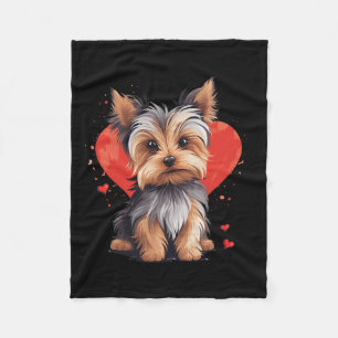 Yorkie Owner Mom Dad Yorkshire Terrier Dog Lover V Fleece Blanket