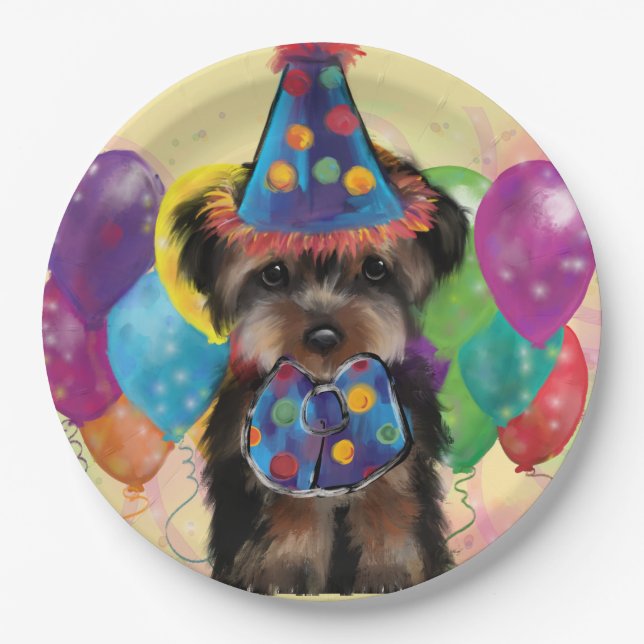 Yorkie   paper plates (Front)