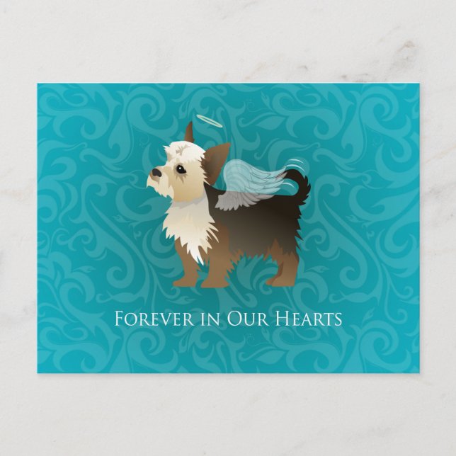 Yorkie - Pet Memorial - Angel Dog Postcard (Front)
