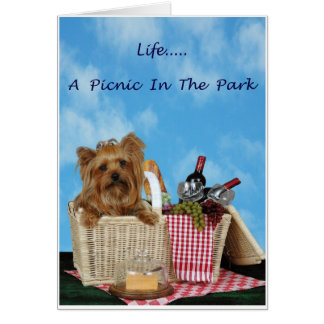 Yorkie Picnic Basket Cards