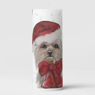 Yorkie Pillar Candle