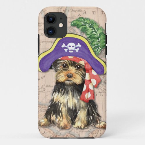 Yorkie Pirate iPhone 11 Case