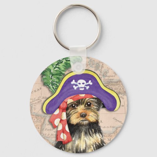 Yorkie Pirate Keychain