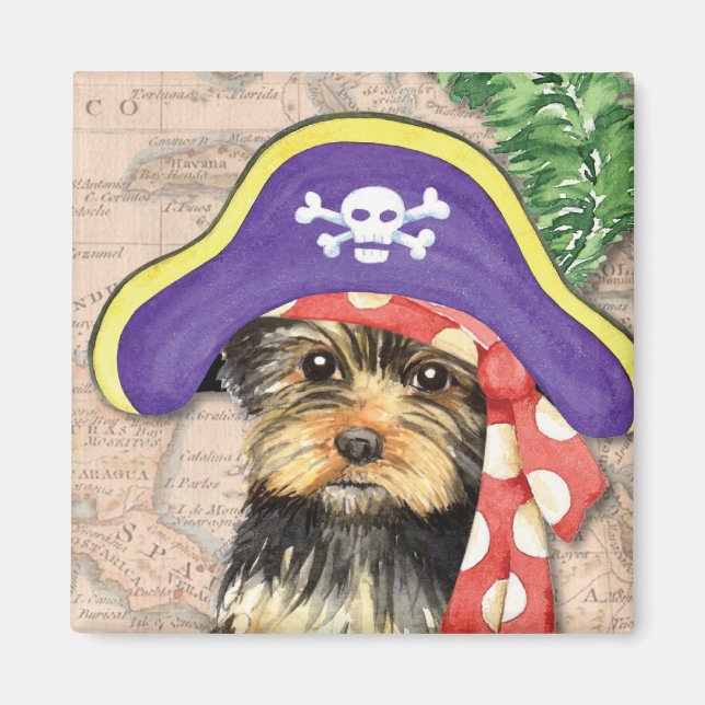 Yorkie Pirate Magnet (Front)