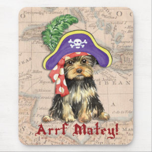 Yorkie Pirate Mouse Pad