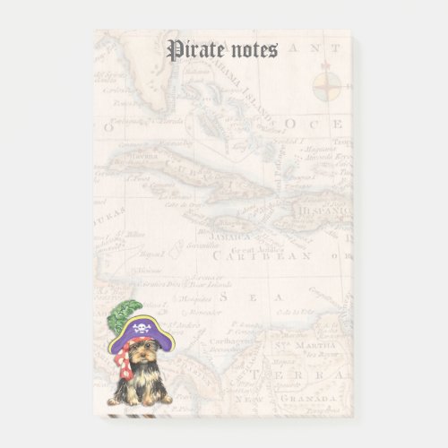 Yorkie Pirate Post_it Notes