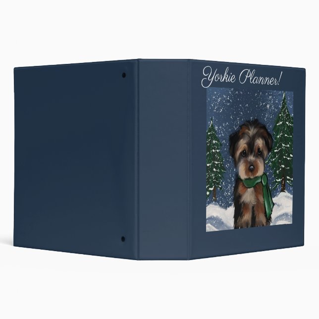 YORKIE POO  3 RING BINDER (Background)