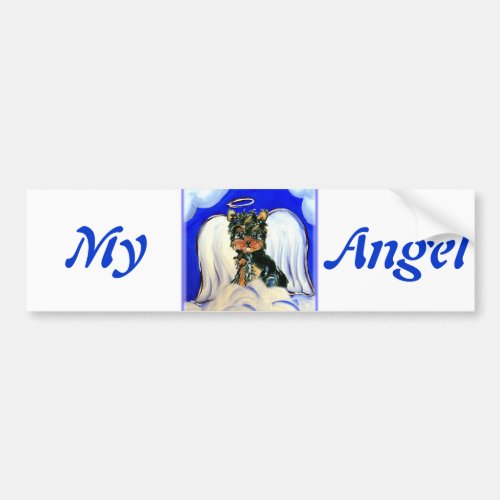 Yorkie Poo Angel Bumper Sticker